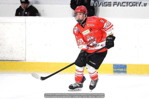 2019-09-15 Valpellice Bulldogs U19-Hockey Appiano 0230 Davide Segatel